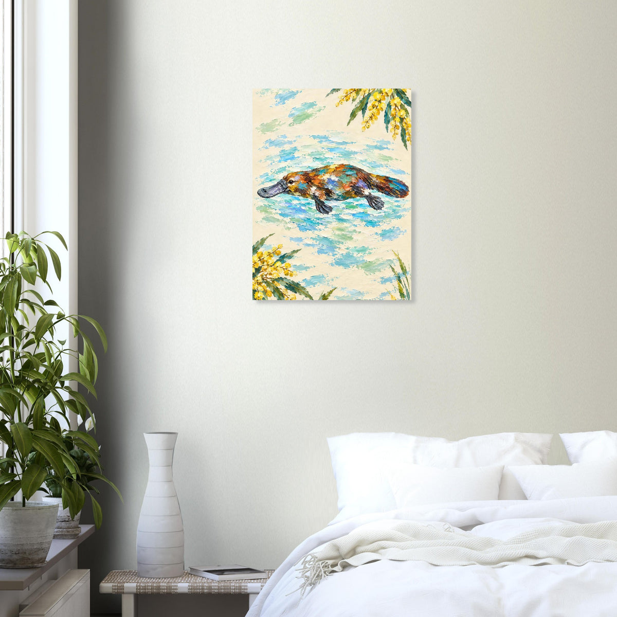 Platypus Painted Australian Animal Fine Art Poster