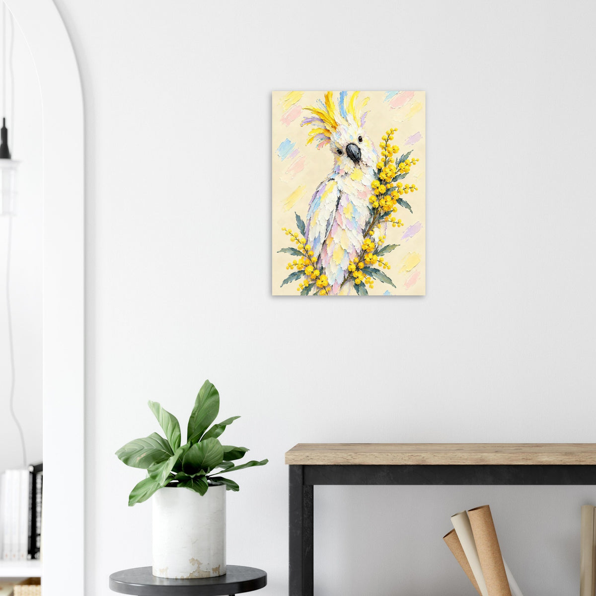Cockatoo Painted Australian Animal Fine Art Poster