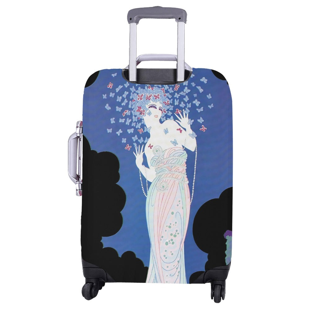 Vintage Glamour Lady Luggage Cover – “Ms Vogue” Art Deco Travel Protector