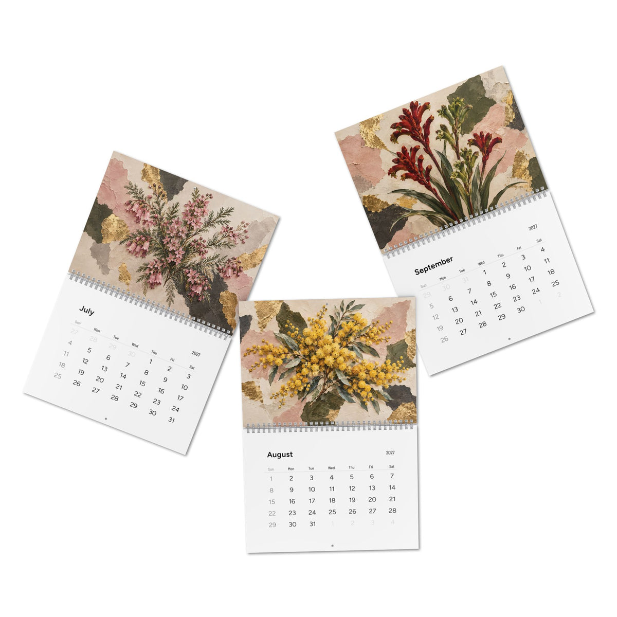 Australian Native Flowers 2027 Wall Calendar – Modern Fine Art Botanical