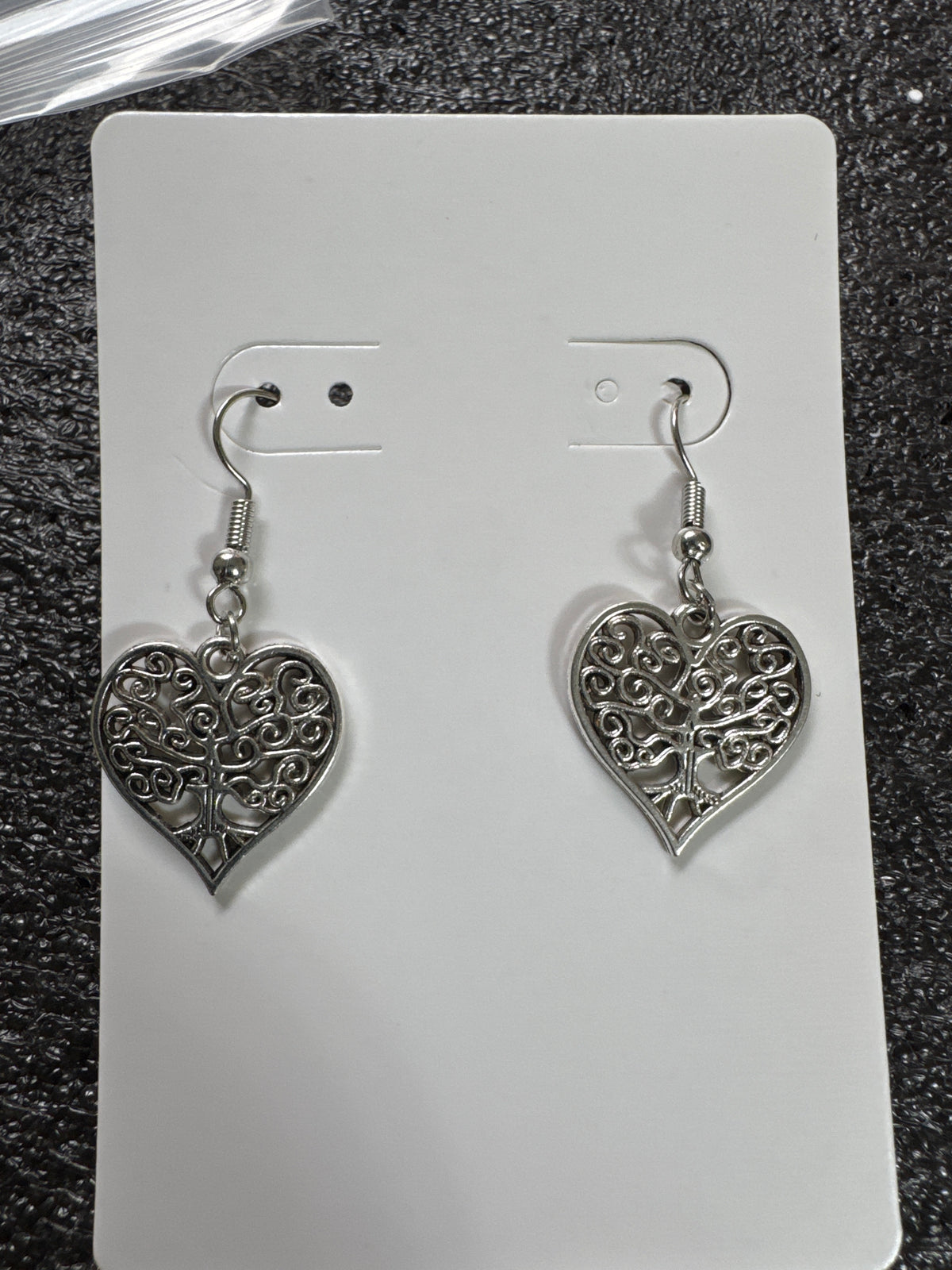 Heart Tree of Life Dangle Earrings