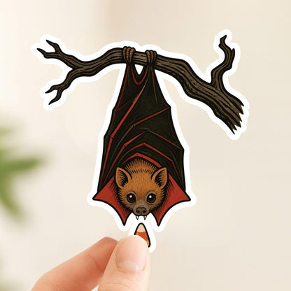 Count Bat-ula Vampire Fruit Bat Die-Cut Sticker
