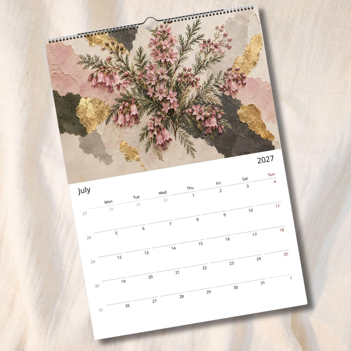 Australian Native Flowers 2027 Wall Calendar | A3 Fine Art Botanical Wildflower Calendar