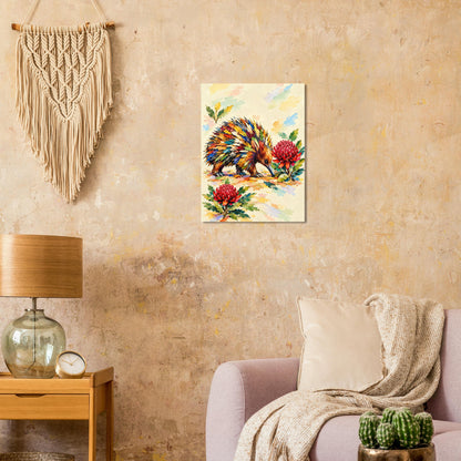 Echidna Painted Australian Animal Fine Art Poster
