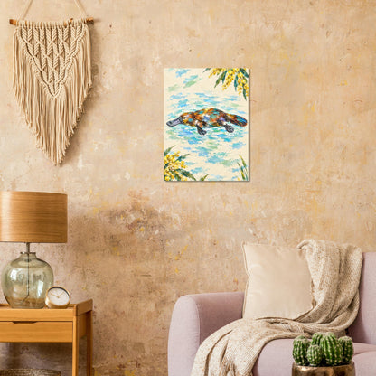 Platypus Painted Australian Animal Fine Art Poster