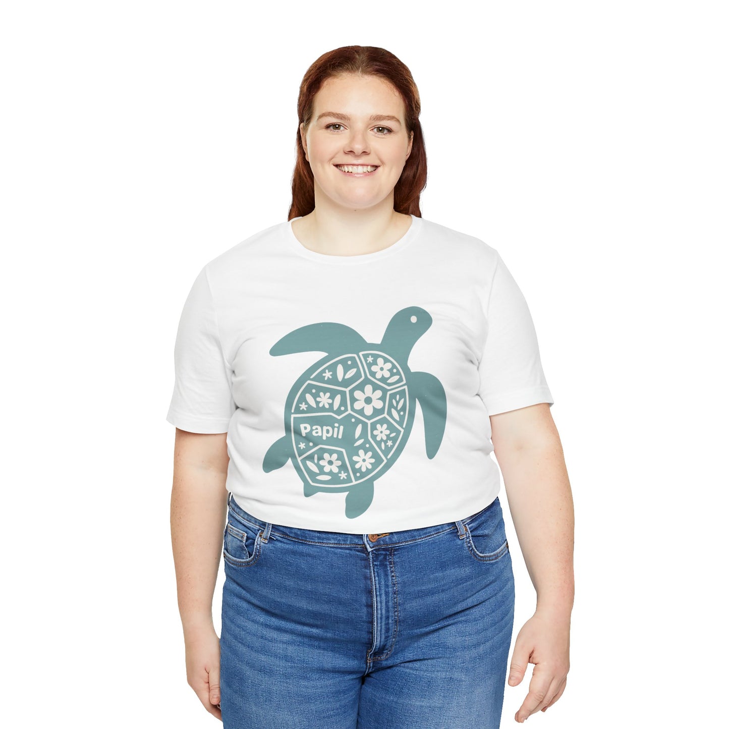 Sea Turtle Graphic Tee — Papil Floral Shell T-Shirt