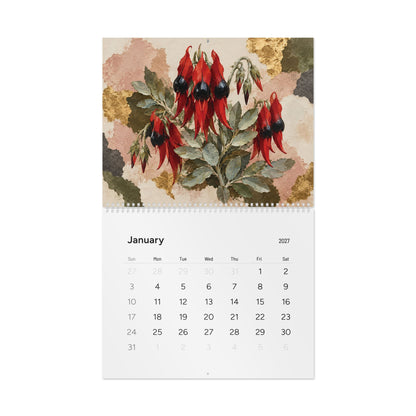 Australian Native Flowers 2027 Wall Calendar – Modern Fine Art Botanical 13.7" x 11" Matte