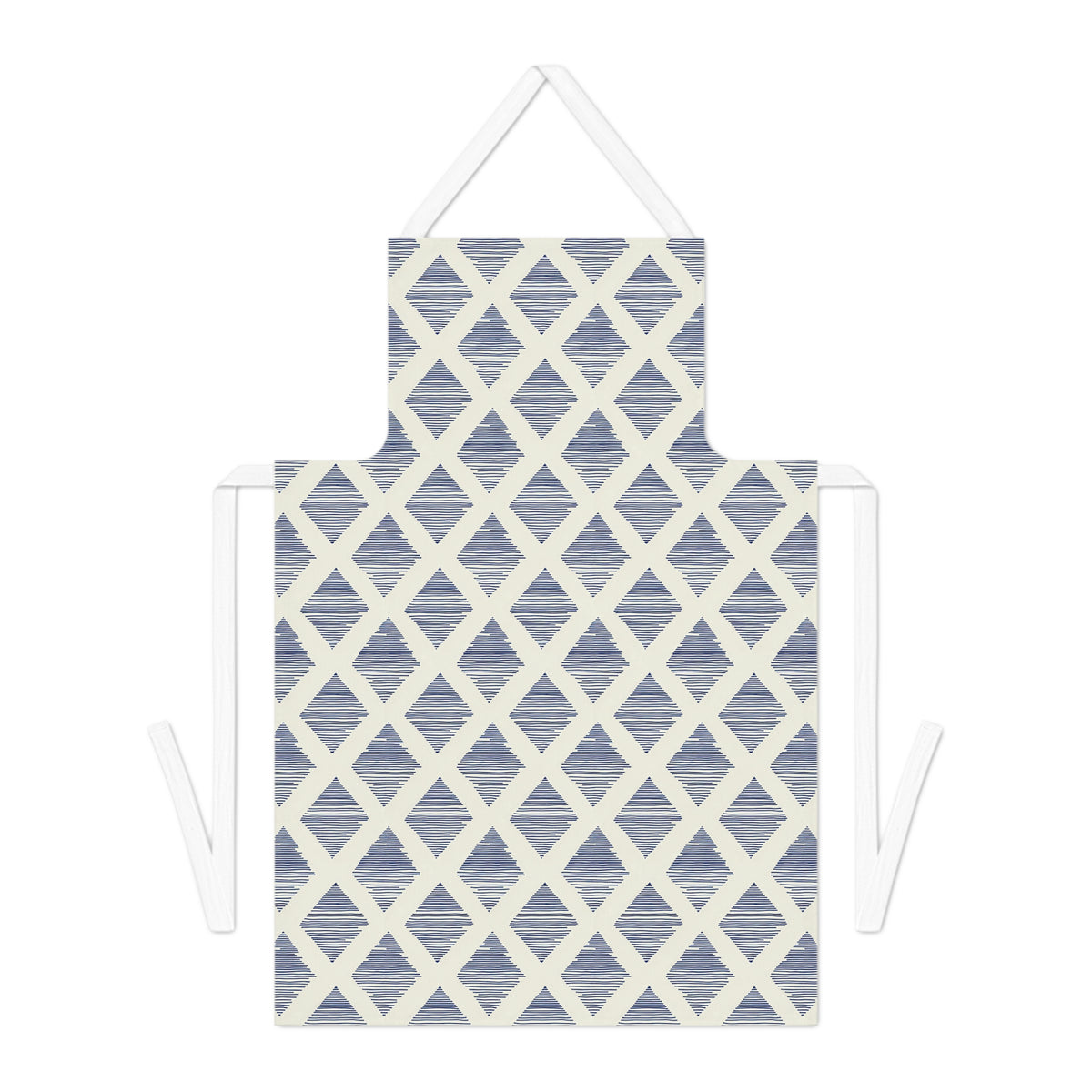 Navy & Ivory Diamond Pattern Apron