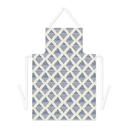 Navy & Ivory Diamond Pattern Apron