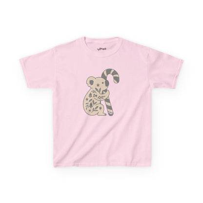 Floral Koala with Candy Cane Christmas Tee | Kids T-Shirt Light Pink