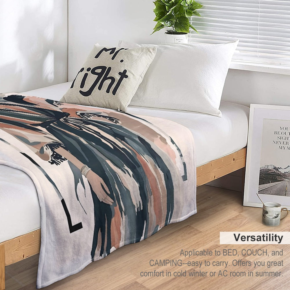 Modern Muse – Ultra-Soft Flannel Throw Blanket | Vintage-Style Fashion Art