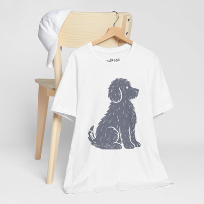 Cute Sitting Puppy Unisex T-Shirt — Whimsical Dog Graphic Tee