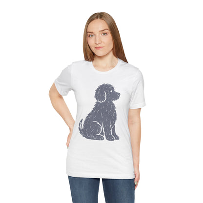 Cute Sitting Puppy Unisex T-Shirt — Whimsical Dog Graphic Tee
