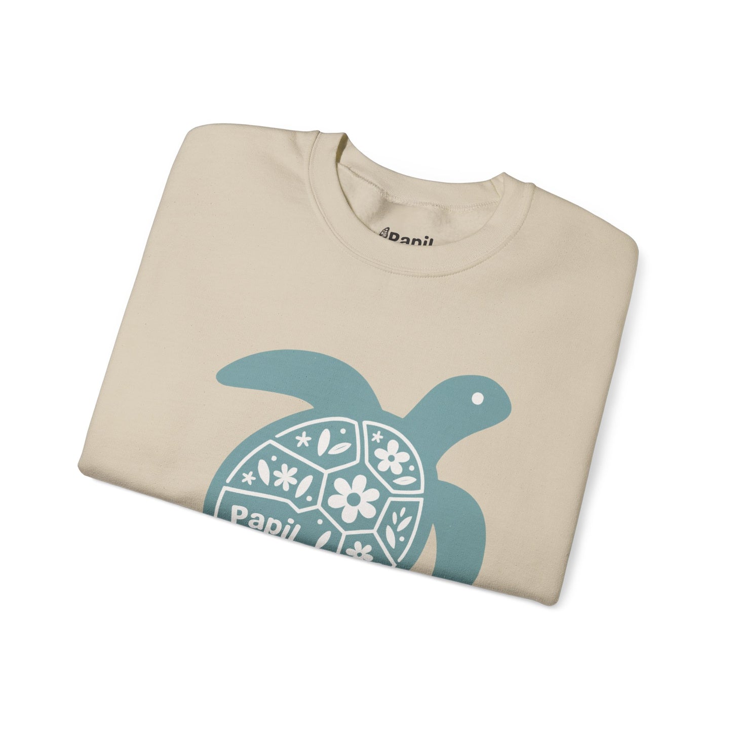 Turtle Graphic Sweatshirt — Floral Sea Turtle Crewneck