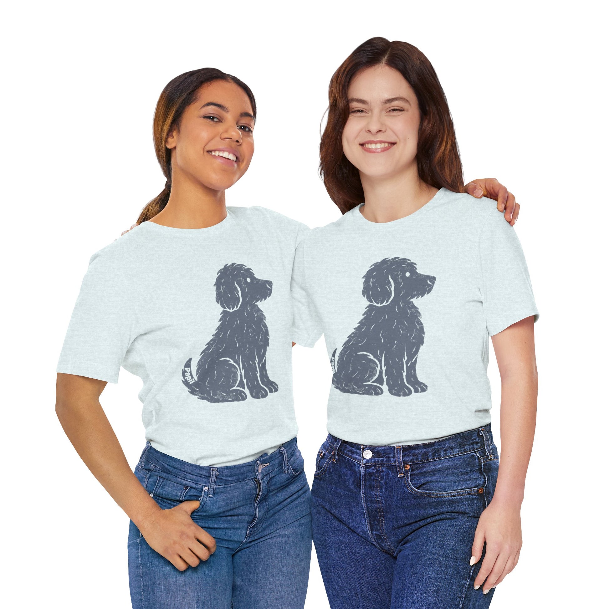 Cute Sitting Puppy Unisex T-Shirt — Whimsical Dog Graphic Tee