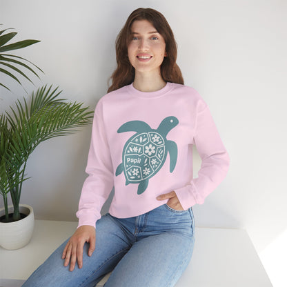 Turtle Graphic Sweatshirt — Floral Sea Turtle Crewneck