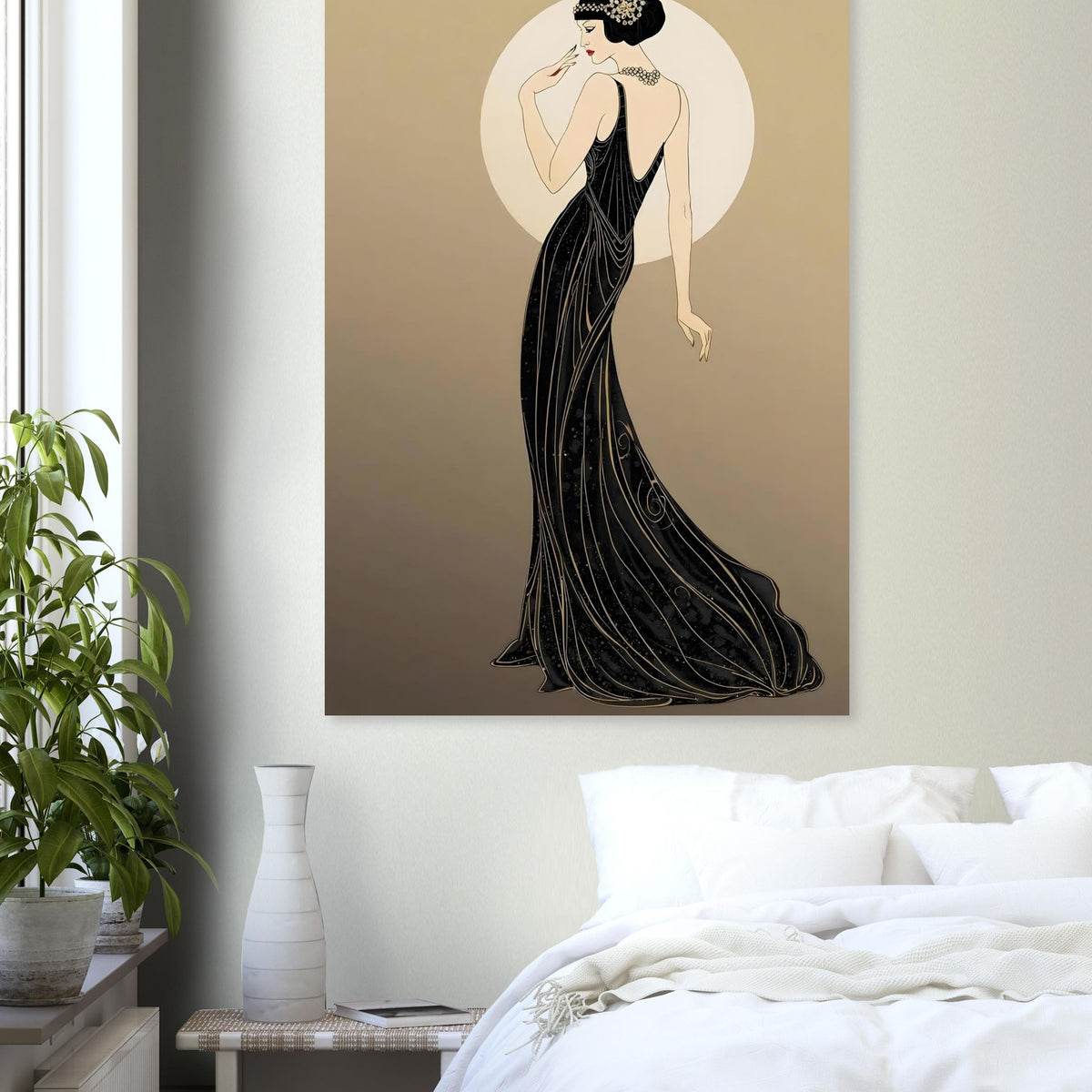Roaring Twenties Art Deco Diva Fine Art Poster - Glamorous Flapper Style in Various Sizes