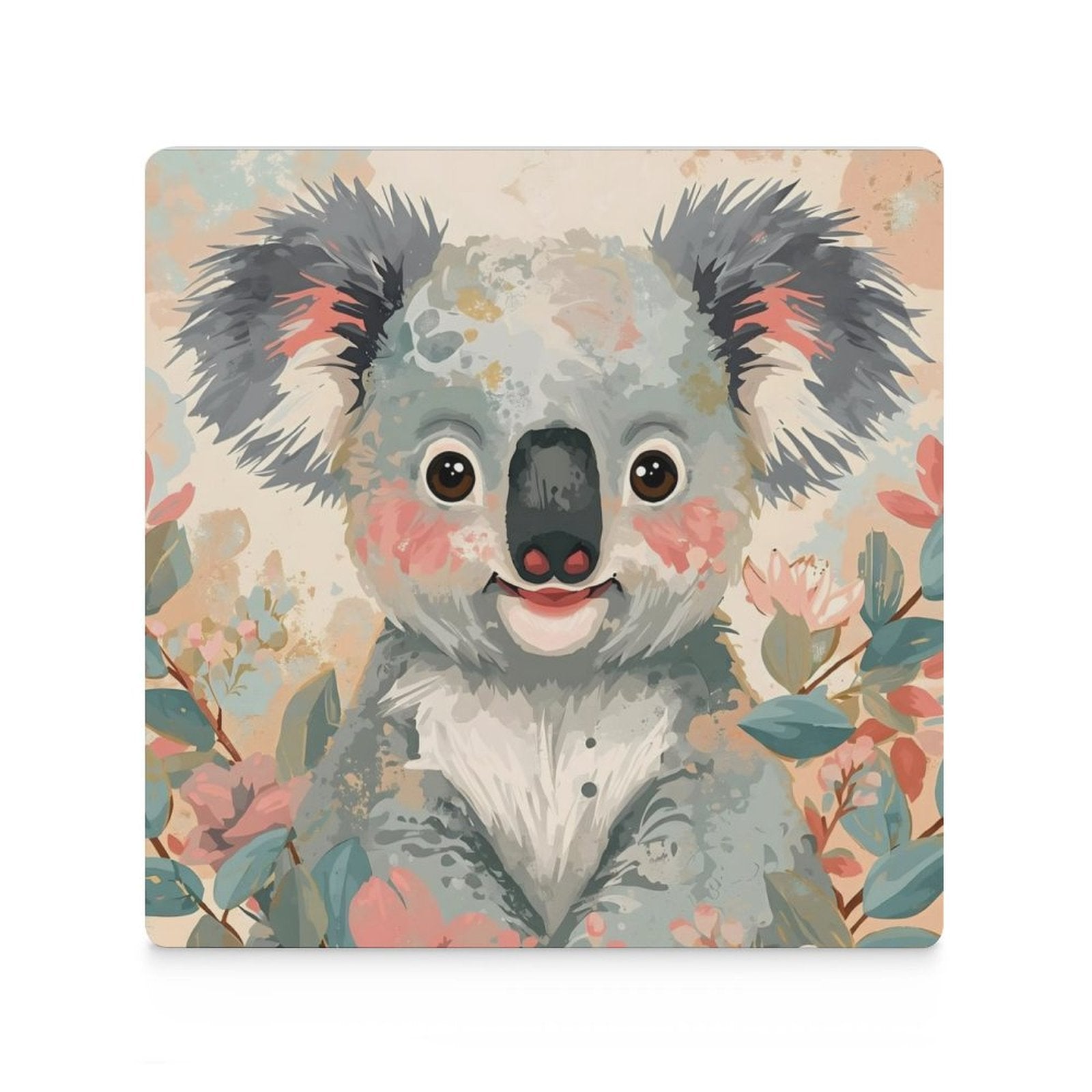 Koala in Bloom Ceramic Coasters (Set of 4 or 6)