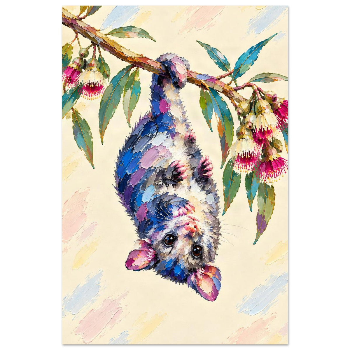 Possum Painted Australian Animal Fine Art Poster 30x45 cm 12x18″