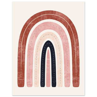 Boho Rainbow Serenity Fine Art Poster - Modern Earthy Nursery Decor & Art Print 27x35 cm 11x14″