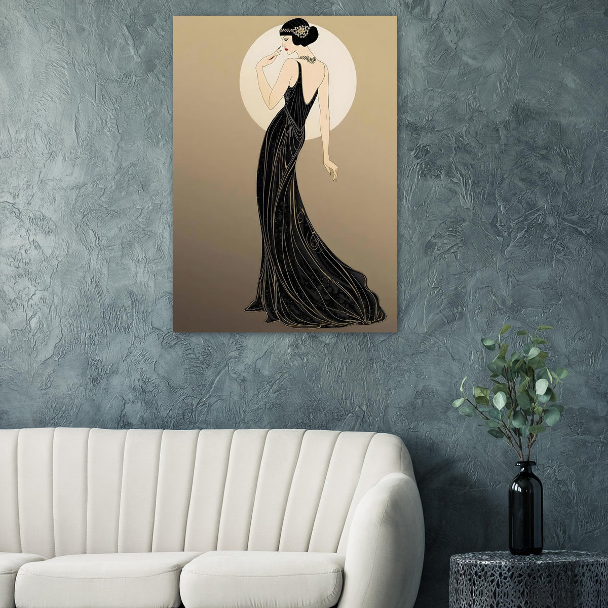 Roaring Twenties Art Deco Diva Fine Art Poster - Glamorous Flapper Style in Various Sizes