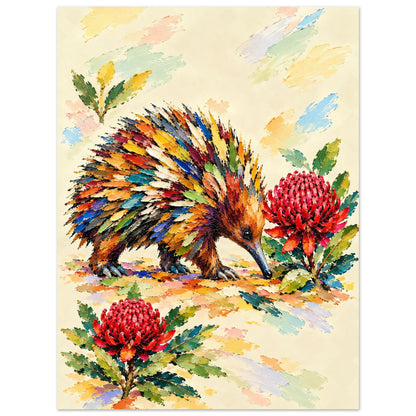 Echidna Painted Australian Animal Fine Art Poster 60x80 cm 24x32″