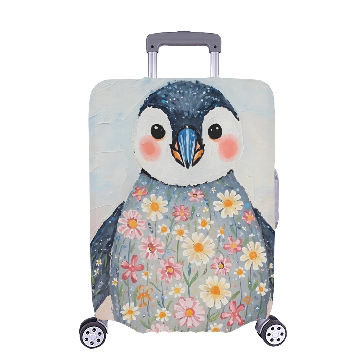 Floral Penguin Luggage Cover One Size ART00019 - XL Luggage Luggage Cover (Extra Large) (28"-30")