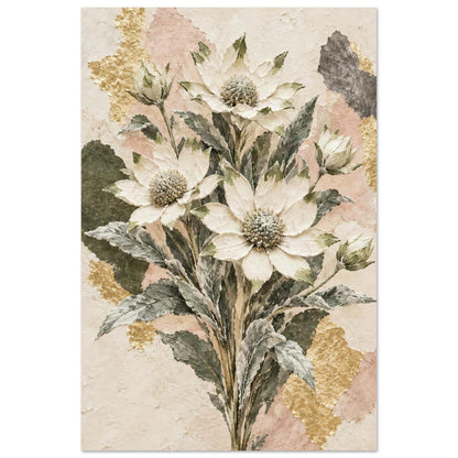 Flannel Flower Australian Native Flower Fine Art Poster 60x90 cm 24x36″