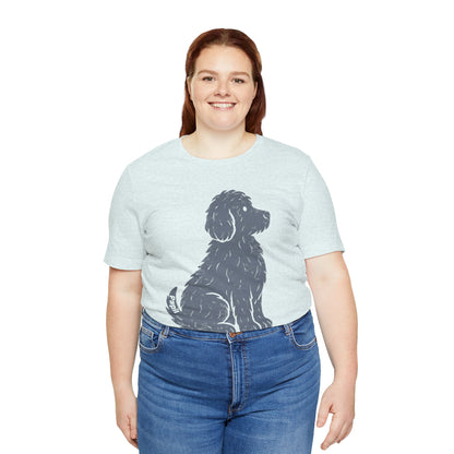 Cute Sitting Puppy Unisex T-Shirt — Whimsical Dog Graphic Tee