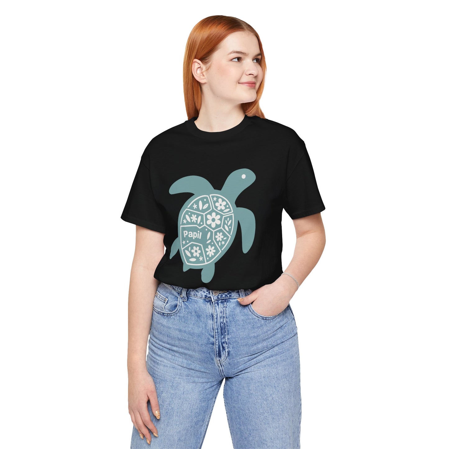 Sea Turtle Graphic Tee — Papil Floral Shell T-Shirt