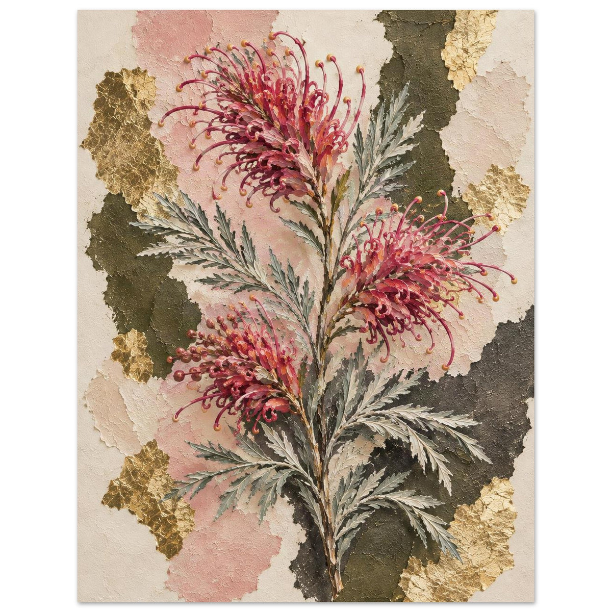 Grevillea Australian Native Flower Fine Art Poster 27x35 cm 11x14″
