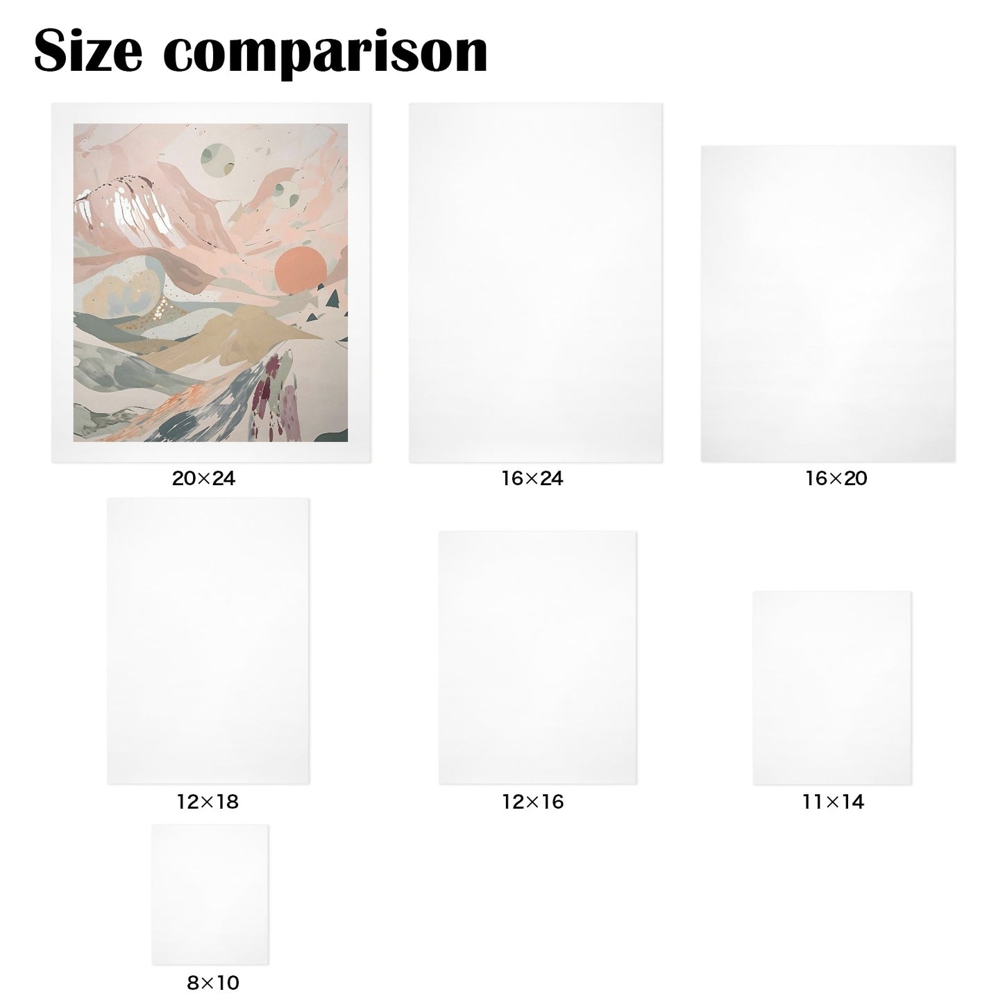 Celestial Dusk – Abstract Pastel Landscape Canvas Wall Art Print