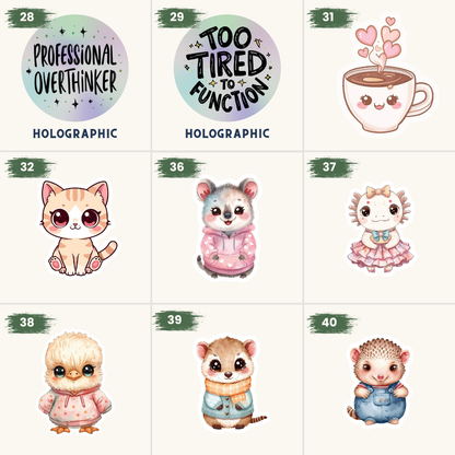 Pick Your 8 Stickers | Any Design | Custom Sticker Set
