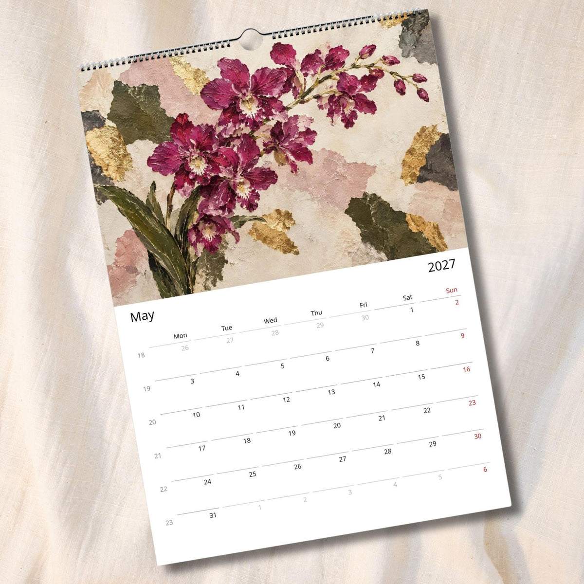 Australian Native Flowers 2027 Wall Calendar | A3 Fine Art Botanical Wildflower Calendar