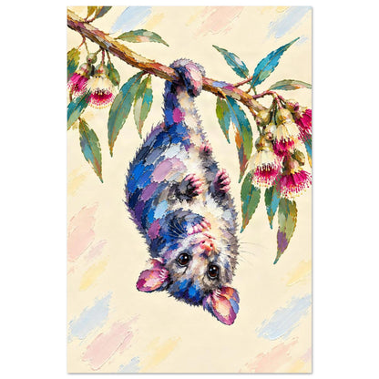 Possum Painted Australian Animal Fine Art Poster 60x90 cm 24x36″