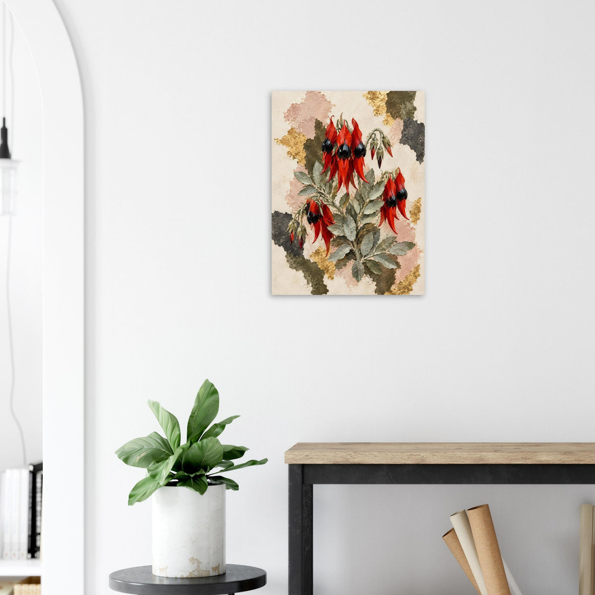 Sturt's Desert Pea Australian Native Flower Fine Art Poster