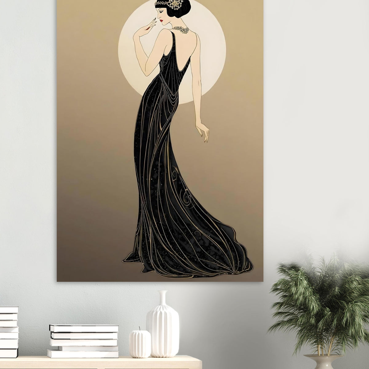 Roaring Twenties Art Deco Diva Fine Art Poster - Glamorous Flapper Style in Various Sizes