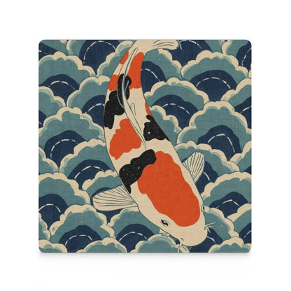 Koi Harmony Japanese Ukiyo-e Inspired Ceramic Coasters (Set of 4 or 6)