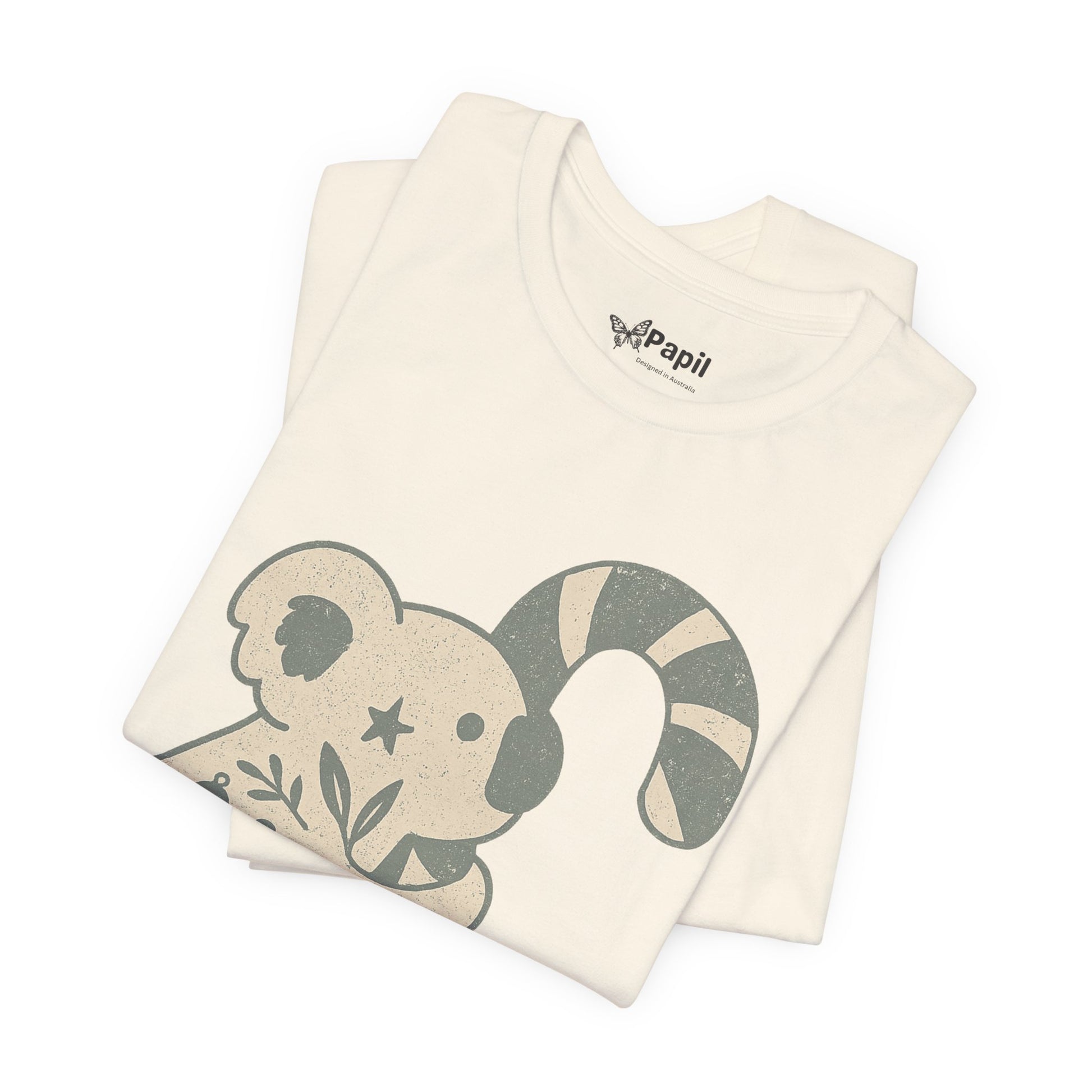 Koala Candy Cane Christmas Unisex T-Shirt — Cute Floral Koala Australian Holiday Tee