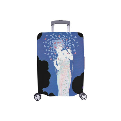 Vintage Glamour Lady Luggage Cover – “Ms Vogue” Art Deco Travel Protector Small (18"-21")
