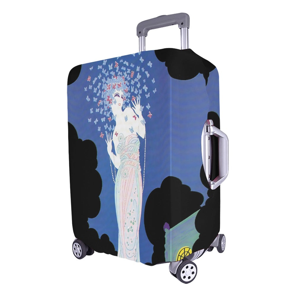 Vintage Glamour Lady Luggage Cover – “Ms Vogue” Art Deco Travel Protector