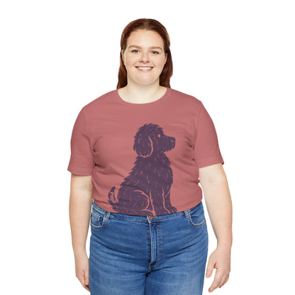 Cute Sitting Puppy Unisex T-Shirt — Whimsical Dog Graphic Tee