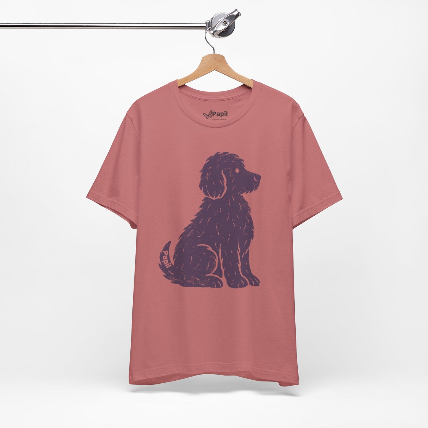 Cute Sitting Puppy Unisex T-Shirt — Whimsical Dog Graphic Tee
