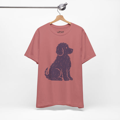 Cute Sitting Puppy Unisex T-Shirt — Whimsical Dog Graphic Tee