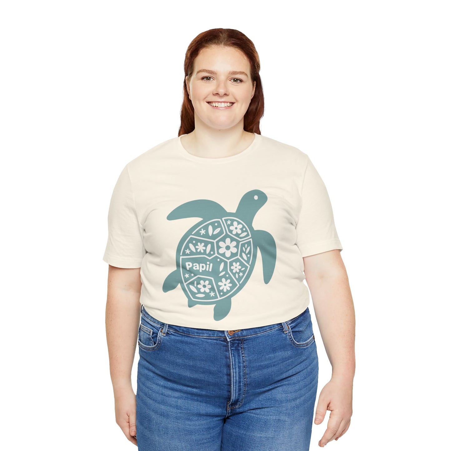 Sea Turtle Graphic Tee — Papil Floral Shell T-Shirt