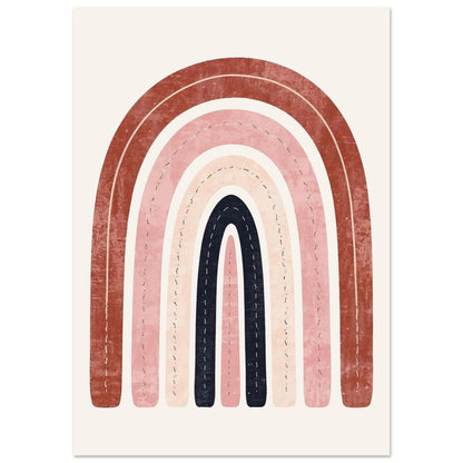 Boho Rainbow Serenity Fine Art Poster - Modern Earthy Nursery Decor & Art Print A1 (59.4 x 84.1 cm)