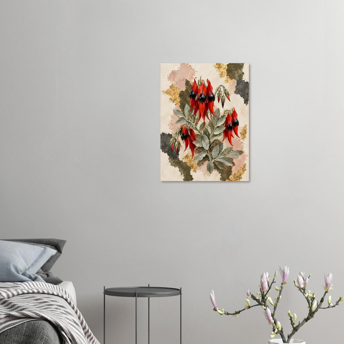 Sturt's Desert Pea Australian Native Flower Fine Art Poster