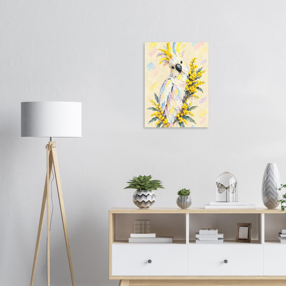 Cockatoo Painted Australian Animal Fine Art Poster