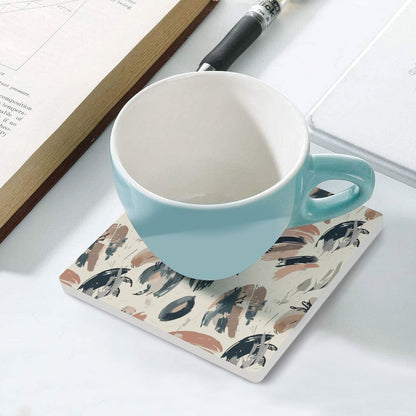 Earthbound Brush Abstract Ceramic Coasters (Set of 4 or 6)