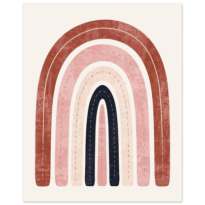 Boho Rainbow Serenity Fine Art Poster - Modern Earthy Nursery Decor & Art Print 40x50 cm 16x20″